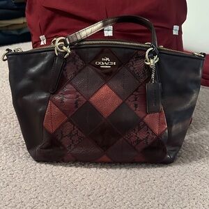 Coach Red and Brown Satchel Bag